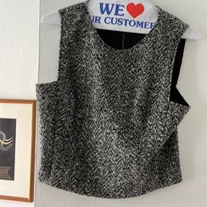 Theory crop top black size medium